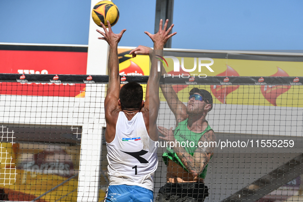 #2 LUPO D. - #1 ZAYTSEV I. (Green) vs #1 SACRIPANTI M. - #2 TITTA G. (White) during the 16/8 final of Fonzies Campionato Italiano Assoluti F...