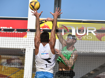 #2 LUPO D. - #1 ZAYTSEV I. (Green) vs #1 SACRIPANTI M. - #2 TITTA G. (White) during the 16/8 final of Fonzies Campionato Italiano Assoluti F...