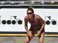 Belliero Piccinin J. and Cavestro G. (Purple) play against Orsi Toth R. (#2) and Bianchi G. (#1) (White) during the 16/8 final of the Fonzie...