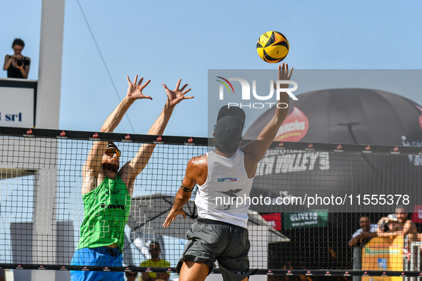 #2 LUPO D. - #1 ZAYTSEV I. (White) vs #1 COTTAFAVA S. - #2 BASSEREAU R. (Green) during the quarter-final of Fonzies Campionato Italiano Asso...