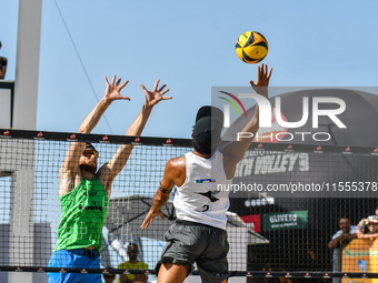 #2 LUPO D. - #1 ZAYTSEV I. (White) vs #1 COTTAFAVA S. - #2 BASSEREAU R. (Green) during the quarter-final of Fonzies Campionato Italiano Asso...