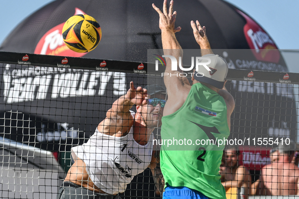 #2 LUPO D. - #1 ZAYTSEV I. (White) vs #1 COTTAFAVA S. - #2 BASSEREAU R. (Green) during the quarter-final of Fonzies Campionato Italiano Asso...