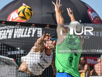 #2 LUPO D. - #1 ZAYTSEV I. (White) vs #1 COTTAFAVA S. - #2 BASSEREAU R. (Green) during the quarter-final of Fonzies Campionato Italiano Asso...