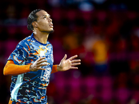 Netherlands defender Virgil van Dijk plays during the match between the Netherlands and Bosnia and Herzegovina at the Philips Stadium for th...