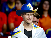 Supporters of Bosnia and Herzegovina during the match between the Netherlands and Bosnia and Herzegovina at the Philips Stadium for the UEFA...