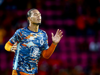 Netherlands defender Virgil van Dijk plays during the match between the Netherlands and Bosnia and Herzegovina at the Philips Stadium for th...