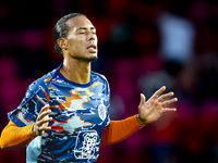 Netherlands defender Virgil van Dijk plays during the match between the Netherlands and Bosnia and Herzegovina at the Philips Stadium for th...