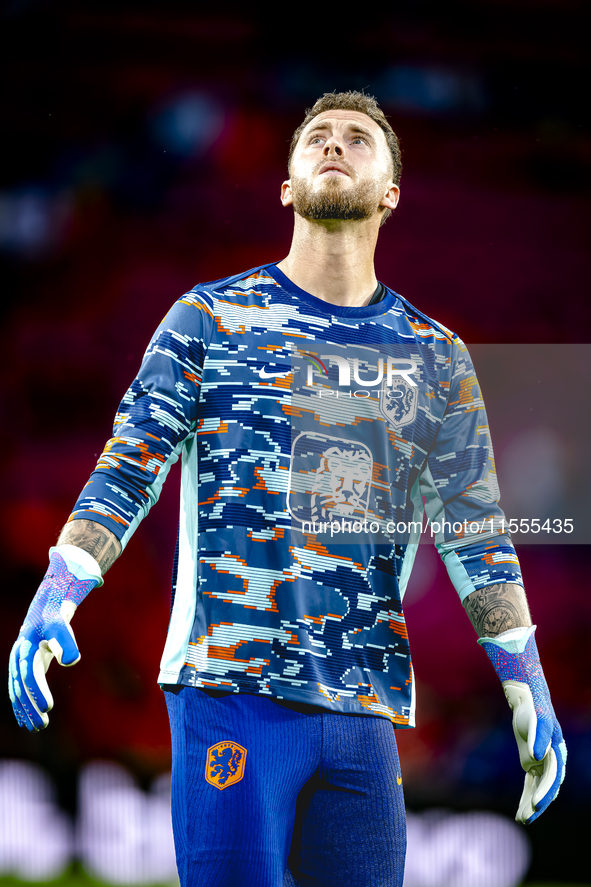 Netherlands goalkeeper Mark Flekken during the match between the Netherlands and Bosnia and Herzegovina at the Philips Stadium for the UEFA...