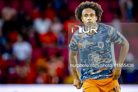 Netherlands forward Joshua Zirkzee during the match between the Netherlands and Bosnia and Herzegovina at the Philips Stadium for the UEFA N...