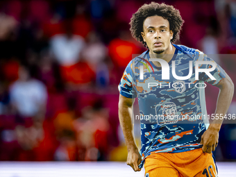 Netherlands forward Joshua Zirkzee during the match between the Netherlands and Bosnia and Herzegovina at the Philips Stadium for the UEFA N...