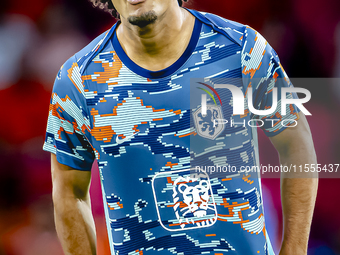 Netherlands forward Joshua Zirkzee during the match between the Netherlands and Bosnia and Herzegovina at the Philips Stadium for the UEFA N...