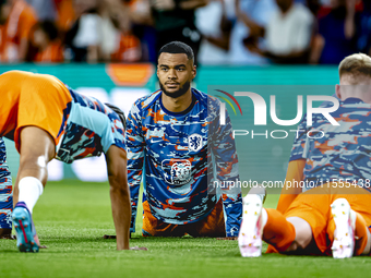 Netherlands forward Cody Gakpo plays during the match between the Netherlands and Bosnia and Herzegovina at the Philips Stadium for the UEFA...