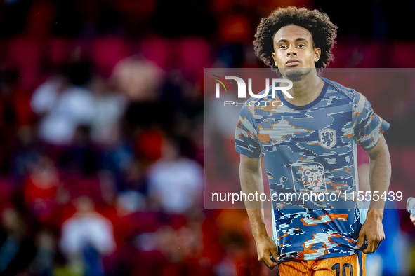 Netherlands forward Joshua Zirkzee during the match between the Netherlands and Bosnia and Herzegovina at the Philips Stadium for the UEFA N...