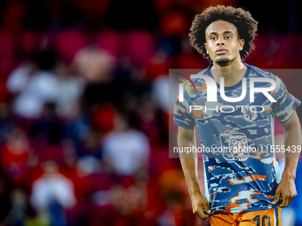 Netherlands forward Joshua Zirkzee during the match between the Netherlands and Bosnia and Herzegovina at the Philips Stadium for the UEFA N...