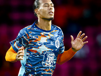 Netherlands defender Virgil van Dijk plays during the match between the Netherlands and Bosnia and Herzegovina at the Philips Stadium for th...