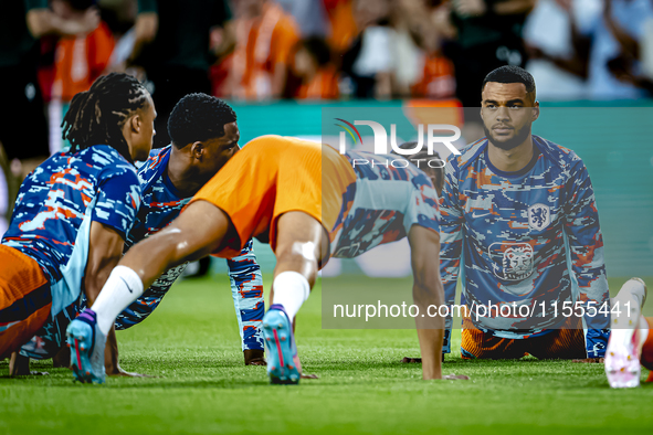 Netherlands forward Cody Gakpo plays during the match between the Netherlands and Bosnia and Herzegovina at the Philips Stadium for the UEFA...