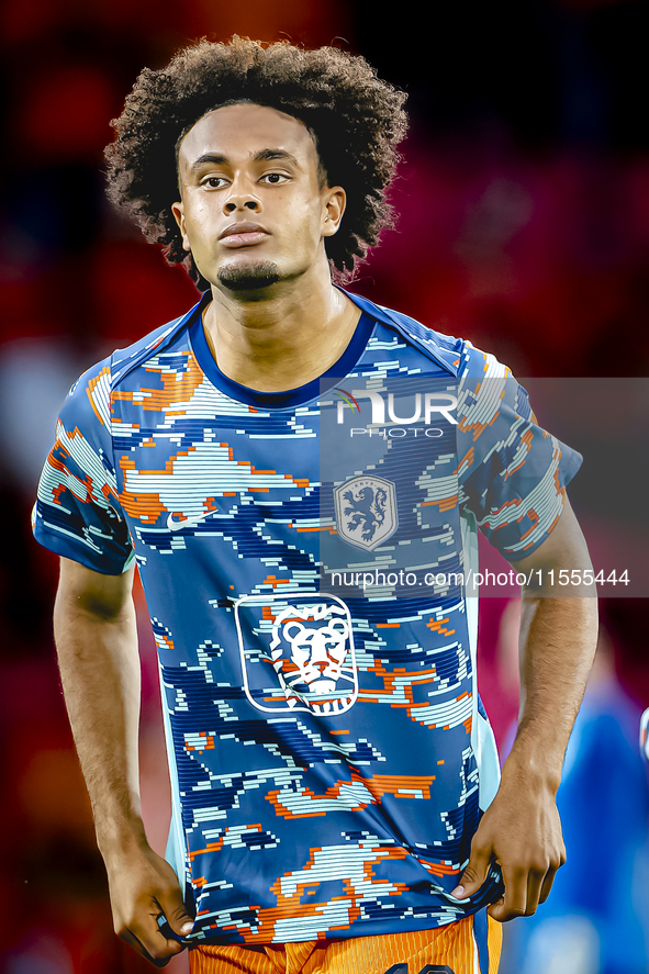 Netherlands forward Joshua Zirkzee during the match between the Netherlands and Bosnia and Herzegovina at the Philips Stadium for the UEFA N...