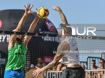 #2 LUPO D. - #1 ZAYTSEV I. (White) vs #1 COTTAFAVA S. - #2 BASSEREAU R. (Green) during the quarter-final of Fonzies Campionato Italiano Asso...