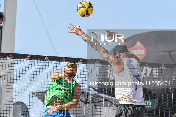 #2 LUPO D. - #1 ZAYTSEV I. (White) vs #1 COTTAFAVA S. - #2 BASSEREAU R. (Green) during the quarter-final of Fonzies Campionato Italiano Asso...