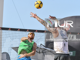 #2 LUPO D. - #1 ZAYTSEV I. (White) vs #1 COTTAFAVA S. - #2 BASSEREAU R. (Green) during the quarter-final of Fonzies Campionato Italiano Asso...