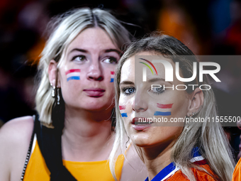 Supporters of the Netherlands during the match between the Netherlands and Bosnia and Herzegovina at the Philips Stadium for the UEFA Nation...