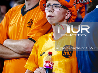 Supporters of the Netherlands during the match between the Netherlands and Bosnia and Herzegovina at the Philips Stadium for the UEFA Nation...