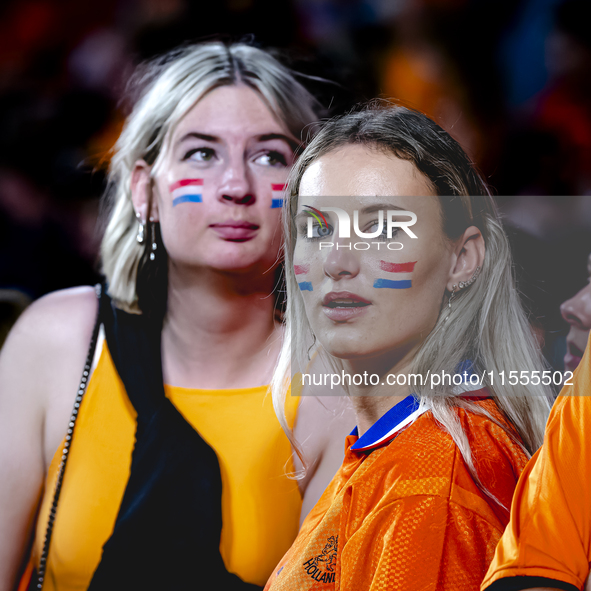 Supporters of the Netherlands during the match between the Netherlands and Bosnia and Herzegovina at the Philips Stadium for the UEFA Nation...