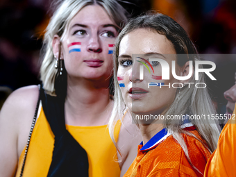 Supporters of the Netherlands during the match between the Netherlands and Bosnia and Herzegovina at the Philips Stadium for the UEFA Nation...