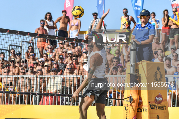 #2 LUPO D. - #1 ZAYTSEV I. (White) vs #1 COTTAFAVA S. - #2 BASSEREAU R. (Green) during the quarter-final of Fonzies Campionato Italiano Asso...