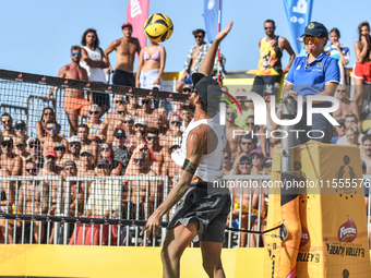 #2 LUPO D. - #1 ZAYTSEV I. (White) vs #1 COTTAFAVA S. - #2 BASSEREAU R. (Green) during the quarter-final of Fonzies Campionato Italiano Asso...