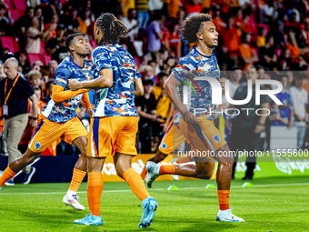 Netherlands forward Joshua Zirkzee during the match between the Netherlands and Bosnia and Herzegovina at the Philips Stadium for the UEFA N...