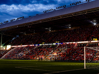 The atmosphere in the stadium during the match between the Netherlands and Bosnia and Herzegovina at the Philips Stadium for the UEFA Nation...