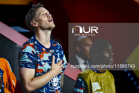 Netherlands forward Wout Weghorst plays during the match between the Netherlands and Bosnia and Herzegovina at the Philips Stadium for the U...