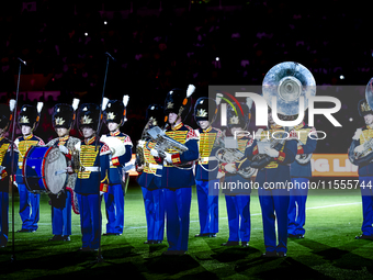 The atmosphere in the stadium during the match between the Netherlands and Bosnia and Herzegovina at the Philips Stadium for the UEFA Nation...