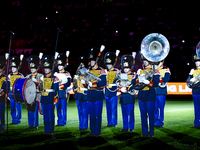 The atmosphere in the stadium during the match between the Netherlands and Bosnia and Herzegovina at the Philips Stadium for the UEFA Nation...