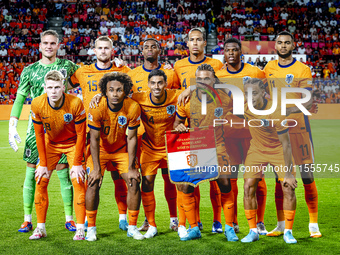 Netherlands goalkeeper Bart Verbruggen, Netherlands defender Matthijs de Ligt, Netherlands midfielder Ryan Gravenberch, Netherlands defender...