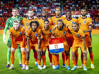 Netherlands goalkeeper Bart Verbruggen, Netherlands defender Matthijs de Ligt, Netherlands midfielder Ryan Gravenberch, Netherlands defender...