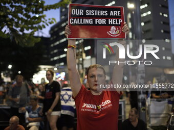 Thousands of Israelis protest against the Israeli government, calling for the immediate release of the hostages still held by Hamas in Gaza,...