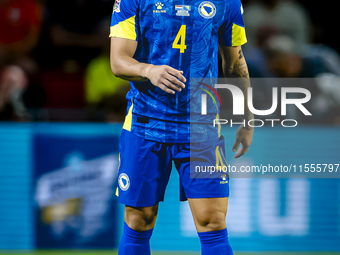 Bosnia and Herzegovina defender Jusuf Gazibegovic plays during the match between the Netherlands and Bosnia and Herzegovina at the Philips S...