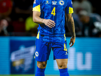 Bosnia and Herzegovina defender Jusuf Gazibegovic plays during the match between the Netherlands and Bosnia and Herzegovina at the Philips S...