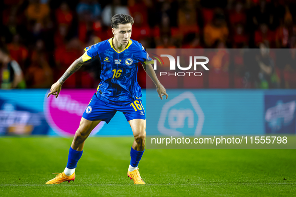 Bosnia and Herzegovina midfielder Denis Huseinbasic plays during the match between the Netherlands and Bosnia and Herzegovina at the Philips...