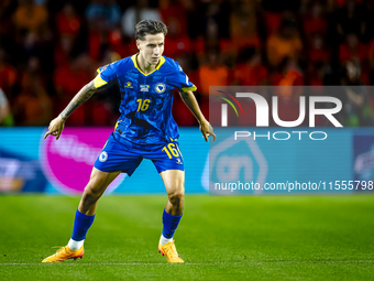 Bosnia and Herzegovina midfielder Denis Huseinbasic plays during the match between the Netherlands and Bosnia and Herzegovina at the Philips...