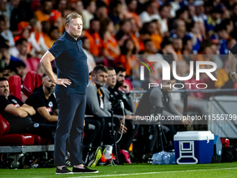 Netherlands trainer Ronald Koeman during the match between the Netherlands and Bosnia and Herzegovina at the Philips Stadium for the UEFA Na...