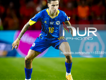 Bosnia and Herzegovina midfielder Denis Huseinbasic plays during the match between the Netherlands and Bosnia and Herzegovina at the Philips...