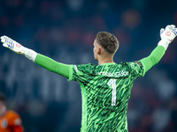 Netherlands goalkeeper Bart Verbruggen during the match between the Netherlands and Bosnia and Herzegovina at the Philips Stadium for the UE...