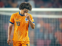 Netherlands forward Joshua Zirkzee plays during the match between the Netherlands and Bosnia and Herzegovina at the Philips Stadium for the...