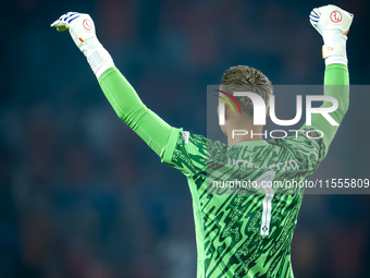 Netherlands goalkeeper Bart Verbruggen during the match between the Netherlands and Bosnia and Herzegovina at the Philips Stadium for the UE...