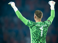 Netherlands goalkeeper Bart Verbruggen during the match between the Netherlands and Bosnia and Herzegovina at the Philips Stadium for the UE...