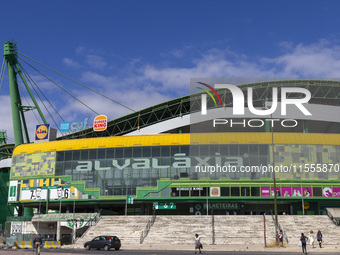 An exterior view of the Sporting stadium in Lisbon, Portugal, on September 7, 2024. Sporting contests the process of electing the delegate t...