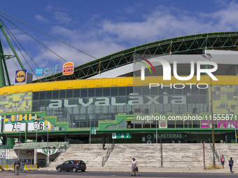 An exterior view of the Sporting stadium in Lisbon, Portugal, on September 7, 2024. Sporting contests the process of electing the delegate t...